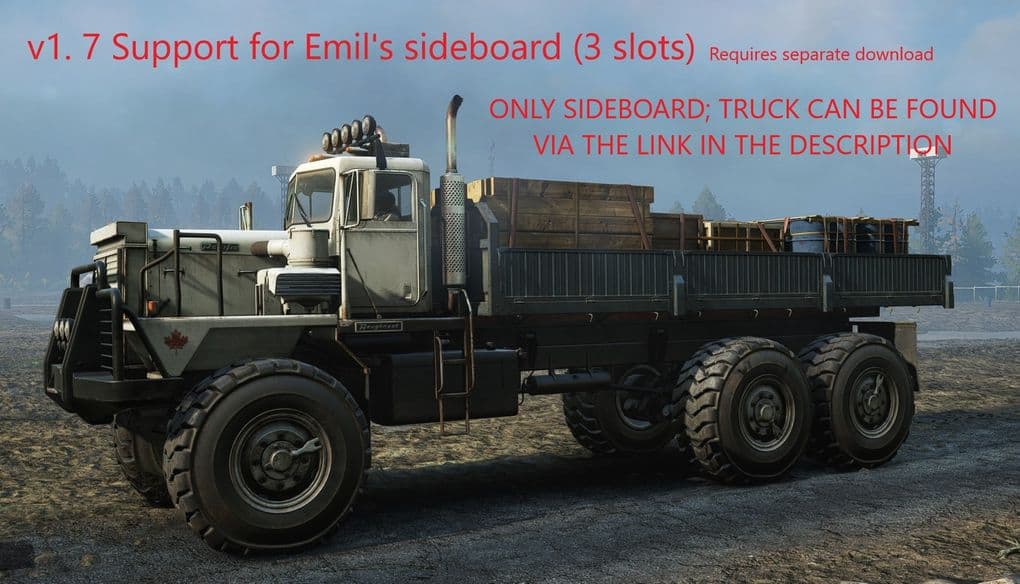 SnowRunner - Emils Sideboard Attachment for The P12W Roughneck