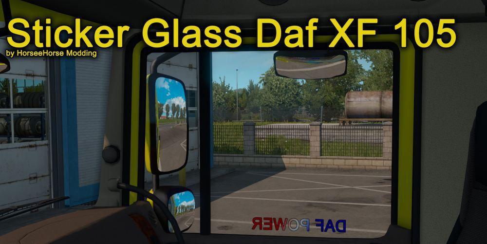ETS2 - Stickers Glass for Daf XF 105 (1.38.x)