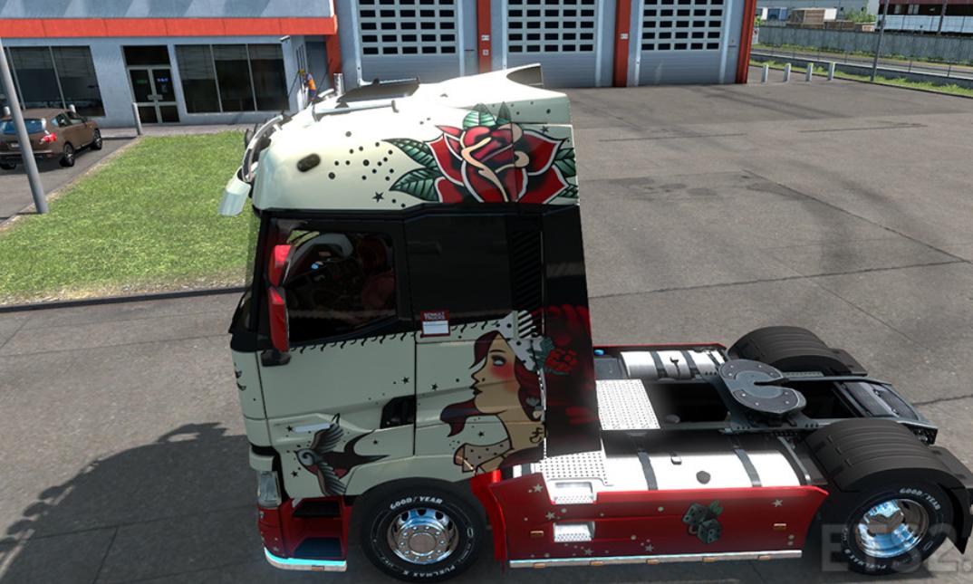 ETS2 - Renault T Range Girl Power Skin V1.0 (1.36.x)