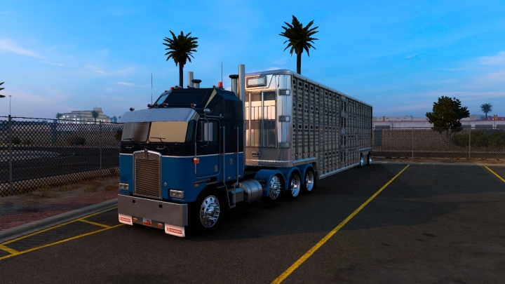 ATS - Custom Blue Kenworth K100E Truck V1.0 (1.41.x)