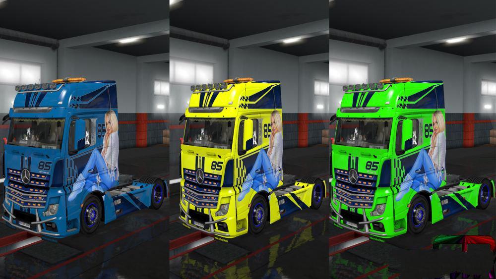 ETS2 - Mercedes-Benz Actros MP4 85 Paintjob V1.0 (1.36.x)