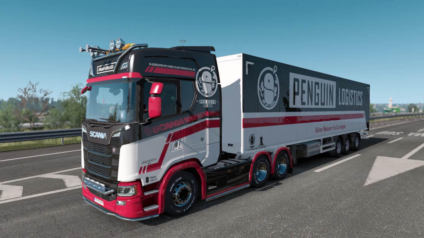 ETS2 - Scania S Penguin Logistics Skipack V1.0 (1.36.x)