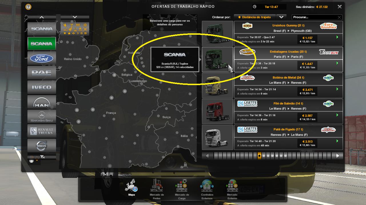 ETS2 - Quick Jobs for RJL Scania RS, R-4 Series & G V2.3 (1.39.x)