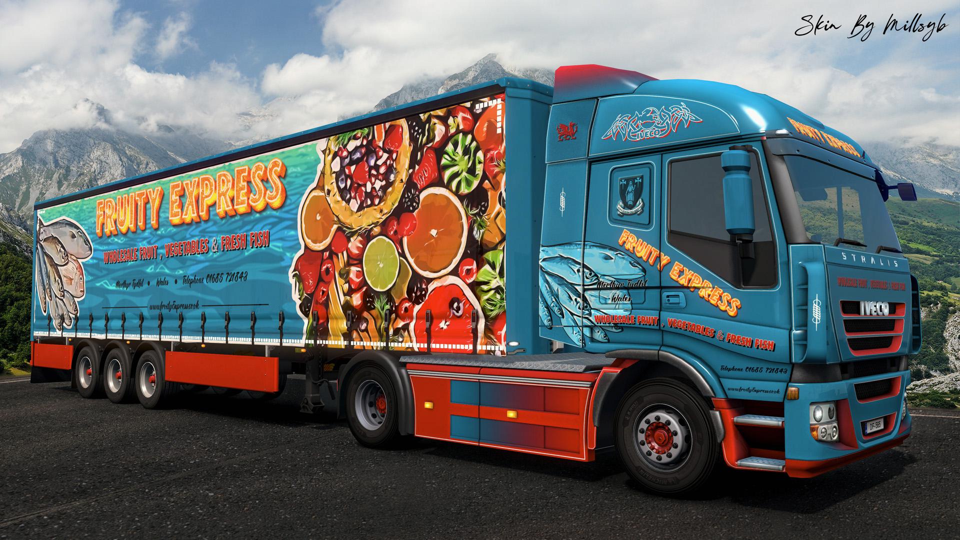 ETS2 - Fruity Express Combo Skin V1.0 (1.36.x)