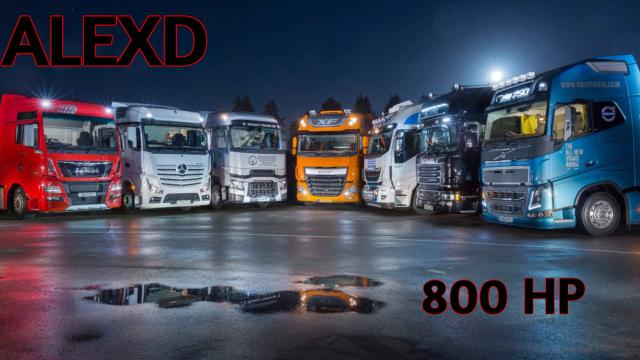 ETS2 - 800 HP Engine for All Trucks V1.7 (1.38.x)