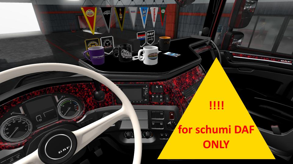 ETS2 - Daf Red Pluche Interior V1.02 (1.35.X)