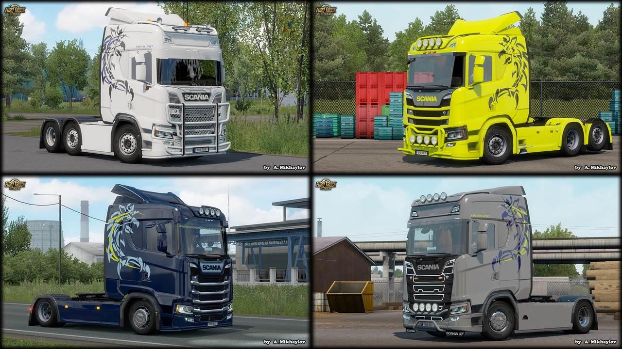 ETS2 - Scania S-R Griffin Multicolor V1.0 (1.36.x)