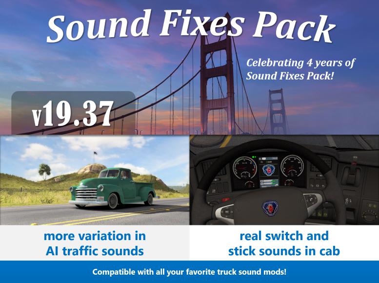 ETS2 - Sound Fixes Pack V19.37 (1.35.X)
