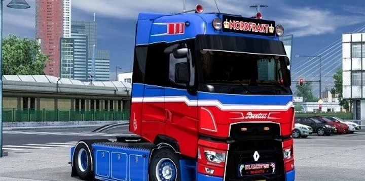Ets2 Renault Range T Nordfrakt Skin 1 40 X Euro Truck Simulator 2 Mods Club
