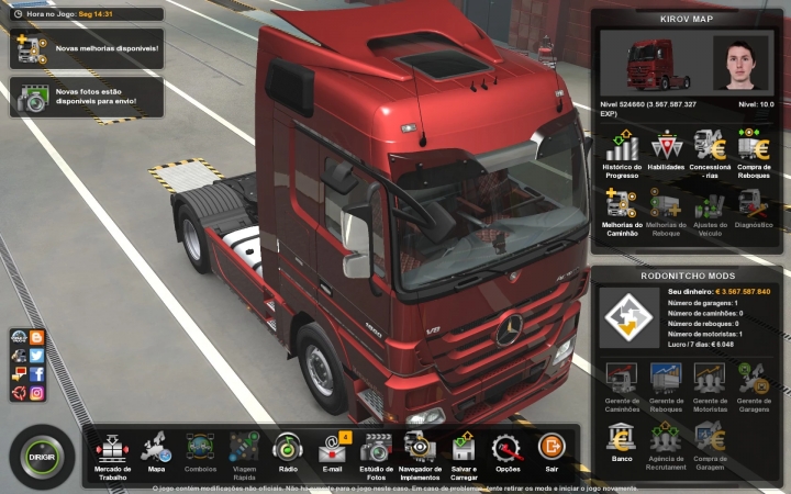 Mod de Caminhão e Reboques Para o Euro Truck Simulator 2