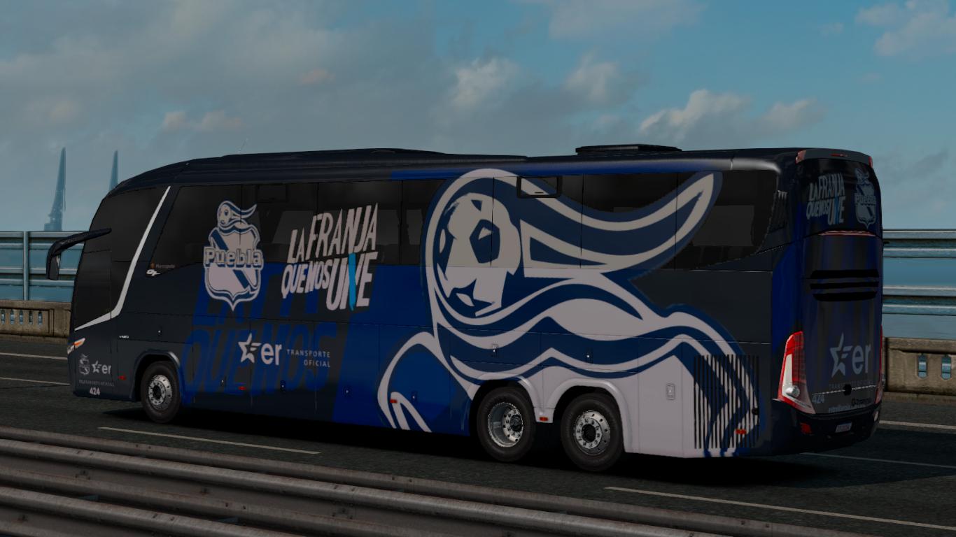 ETS2 - Marcopolo G7 1350 - Puebla FC Skin (1.36.x)
