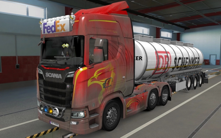 ETS2 - Big Lightbox Scania R And S 2016 Fedex (1.40.x)
