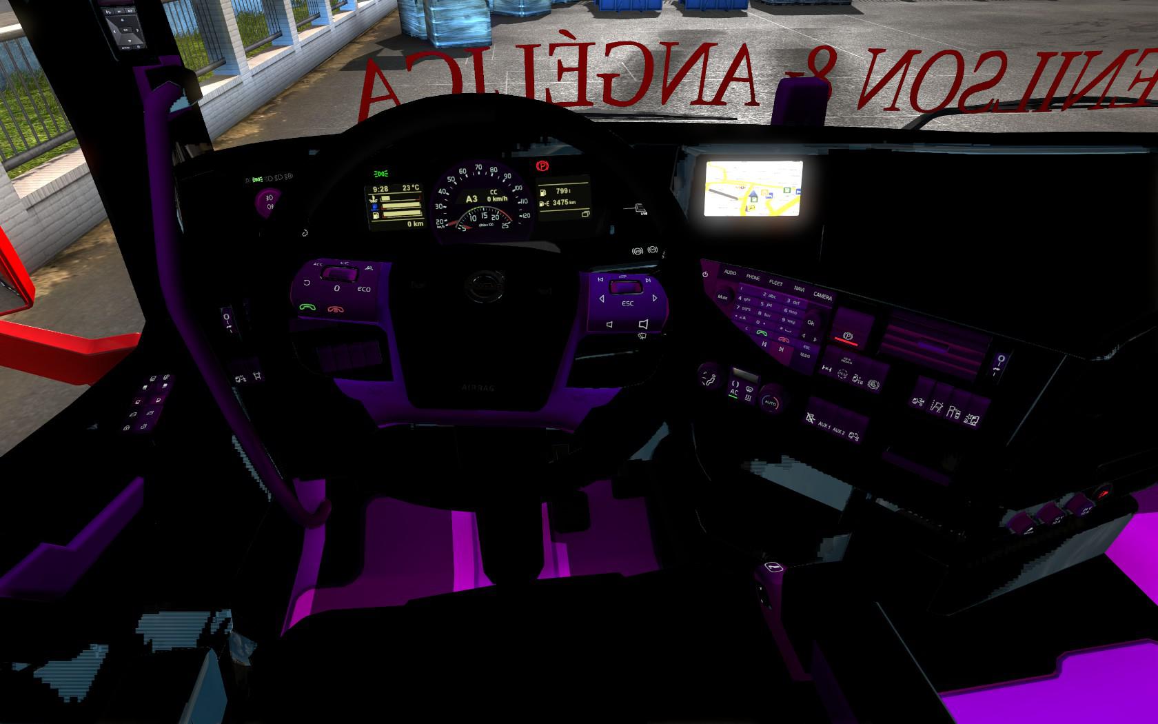 ETS2 - Volvo FH16 2012 Pink And Black Interior (1.39.x)