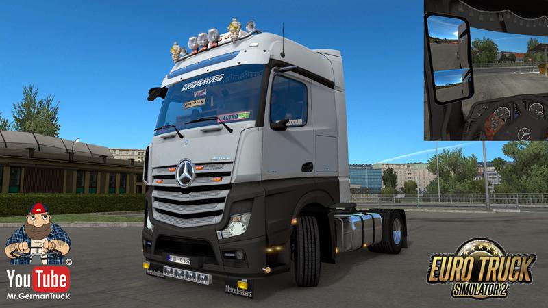 ETS2 - New Actros 2019 Mirror Cam (1.35.x)