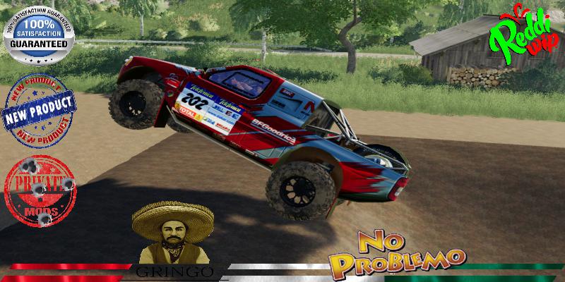 FS19 - Navara T1 Pickup Red Dakar V1.5