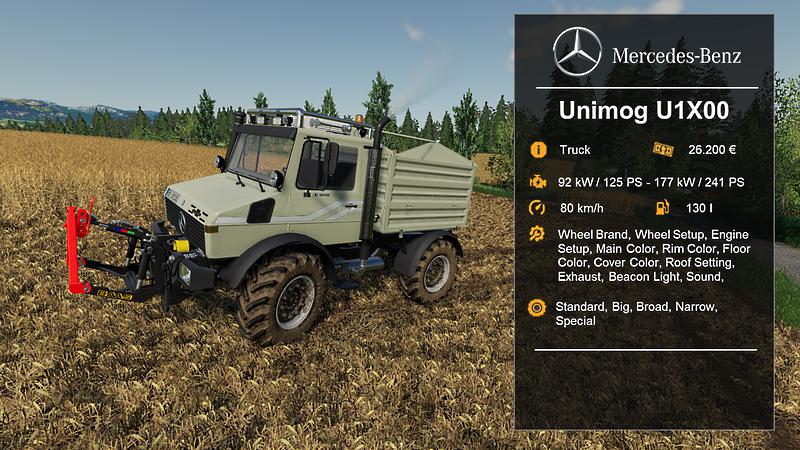 FS19 - Unimog U1200, U1400, U1600 V1.0