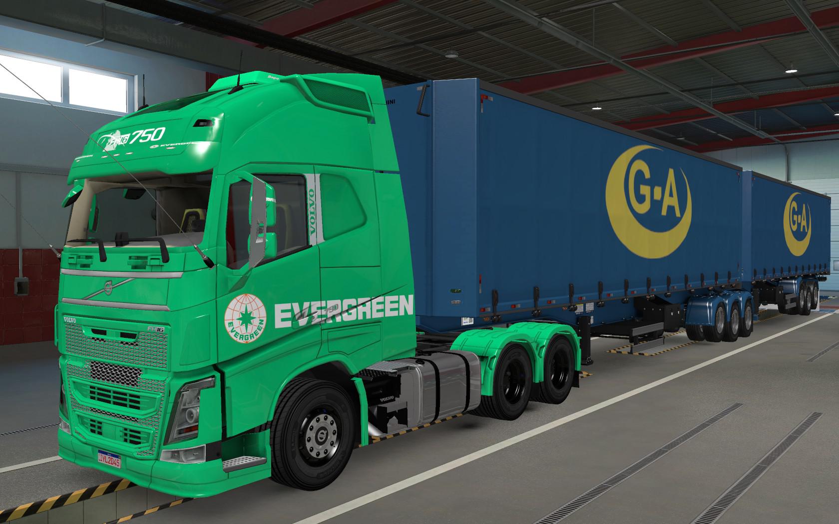ETS2 - Volvo FH16 2012 Evergreen Green Skin (1.38.x)