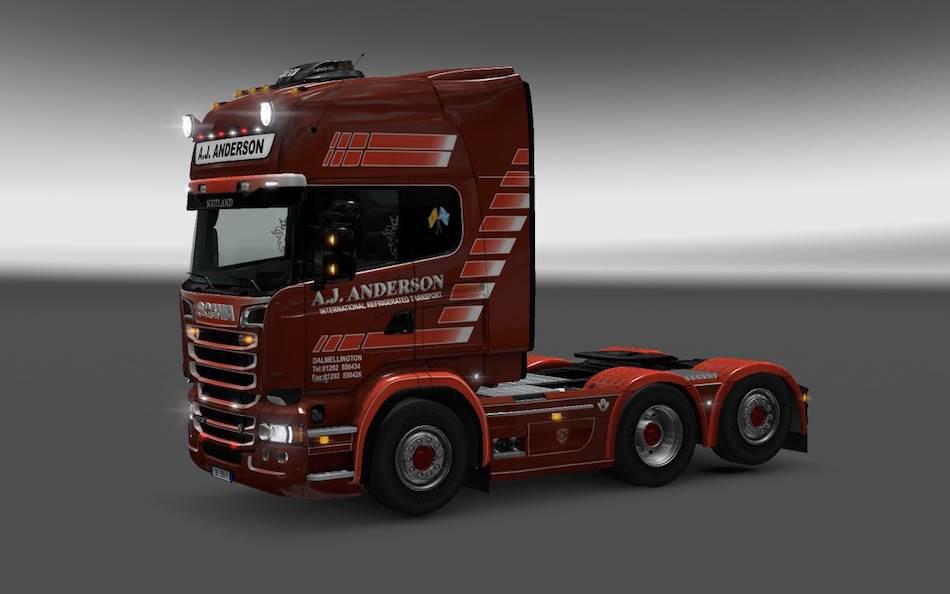 ETS2 - Real Companies Skins for Scania RJL (1.35.X)