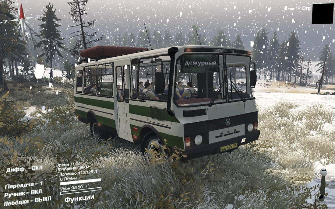 Spintires - Paz-3205 Bus Textures Mod V1.0