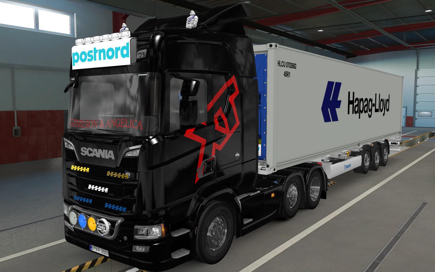 ETS2 - Big Lightbox Scania R And S 2016 Postnord (1.39.x)