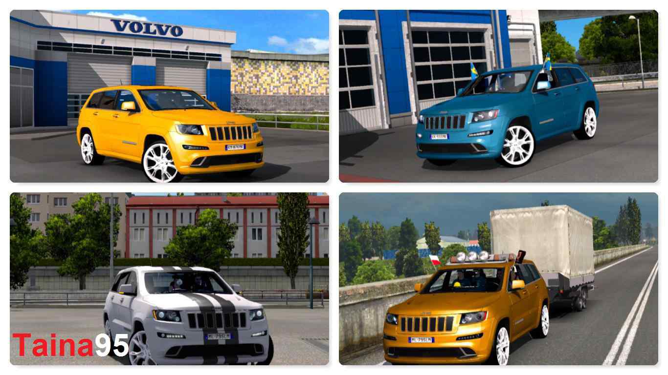 ETS2 - Jeep Grand Cherokee SRT8 + Trailer V1.6 (1.36.x)
