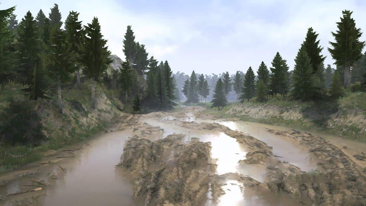 Spintires:Mudrunner - Level Far from Home Autumn-Summer Map V1.0
