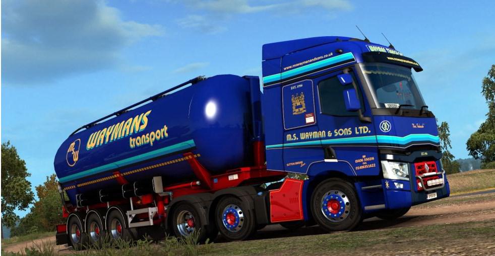 ETS2 - Renault T Waymans Transport Skin V1.0 (1.38.x)