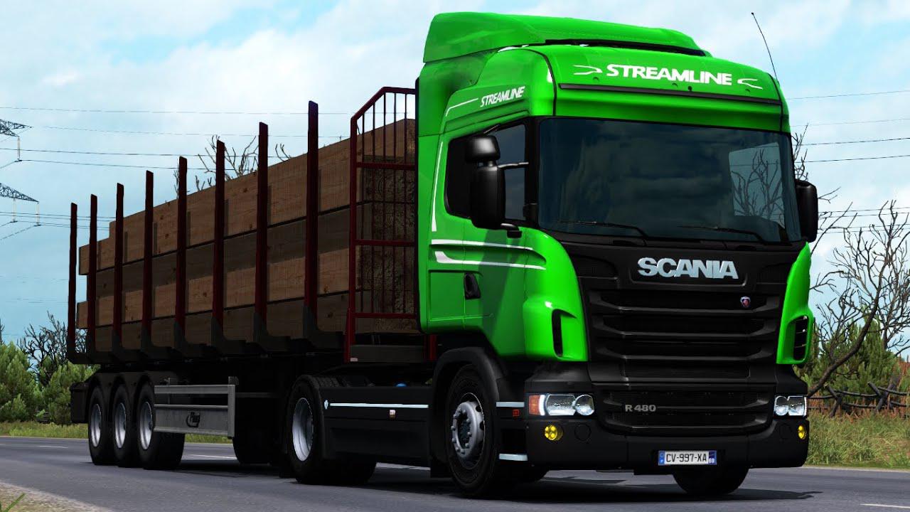 ETS2 - Ownable Log Trailer Fliegl V1.0.3 (1.37.x)