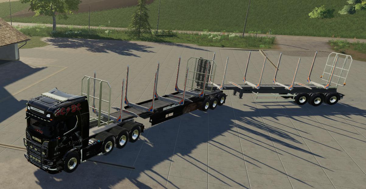 FS19 - Wood Trailer Roadtrain V1.1