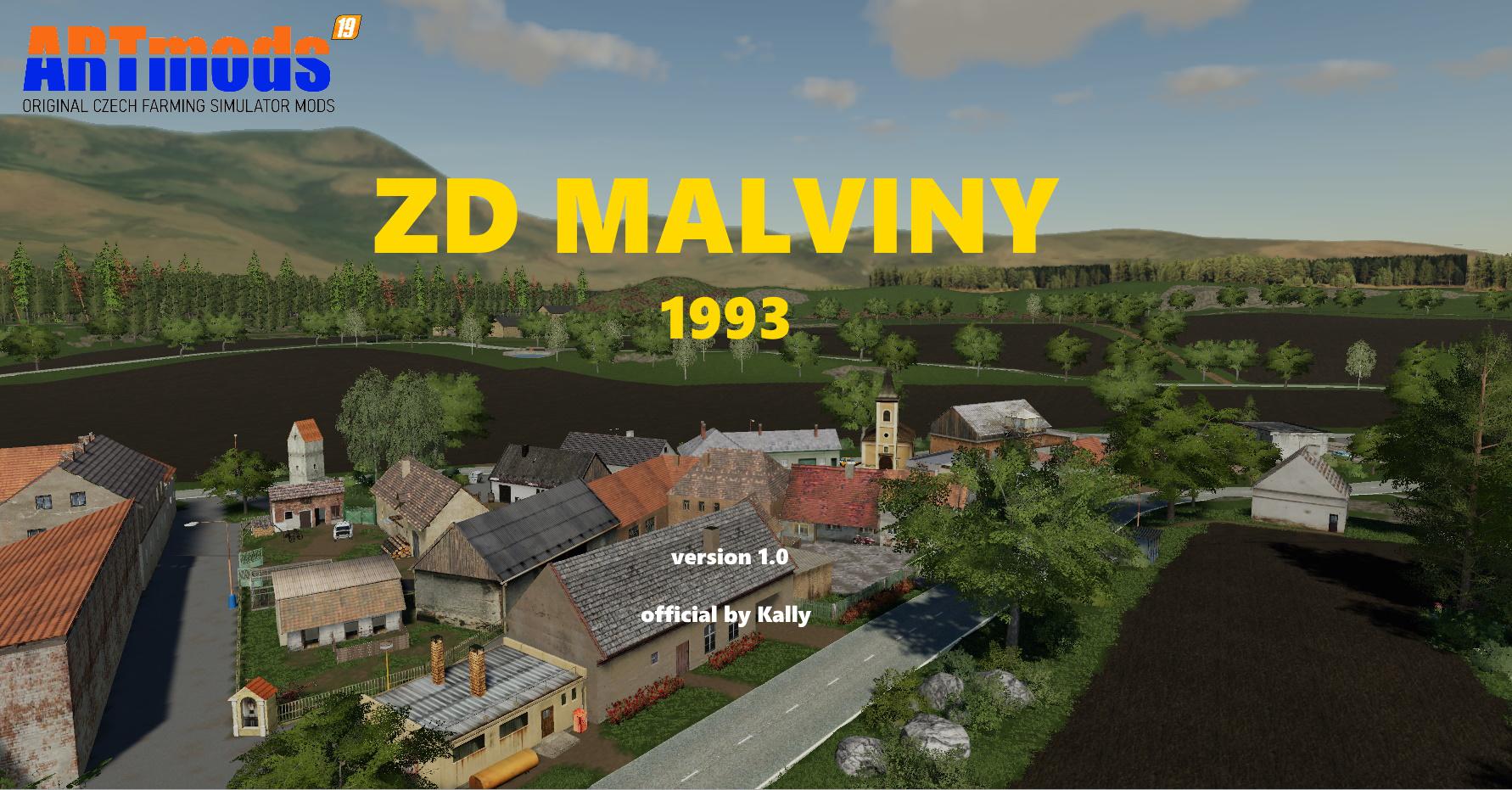 FS19 - ZD Malviny 1993 Map V1.0