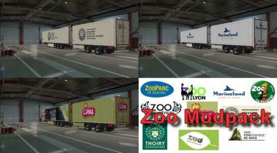 ETS2 - Zoo Trailers Pack V1.0 (1.37.x)