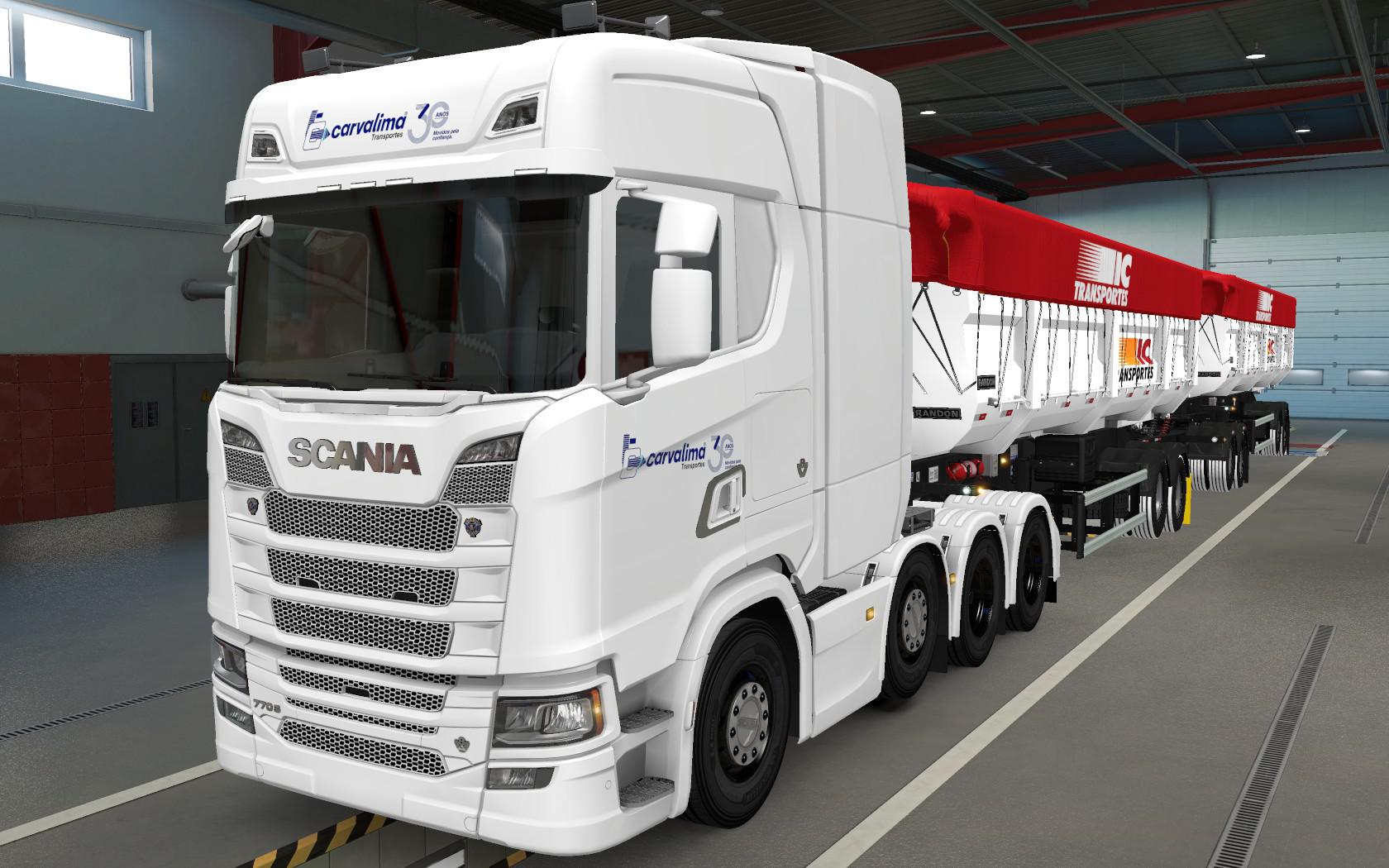 ETS2 - Scania S 2016 8x4 Carvalima Transportes 30 Anos Skin (1.39.x)