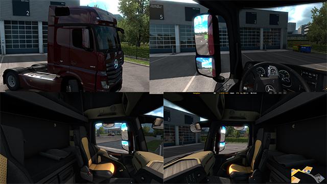 ETS2 - Mercedes Actros Black - Beige Interior V1 (1.37 - 1.38)
