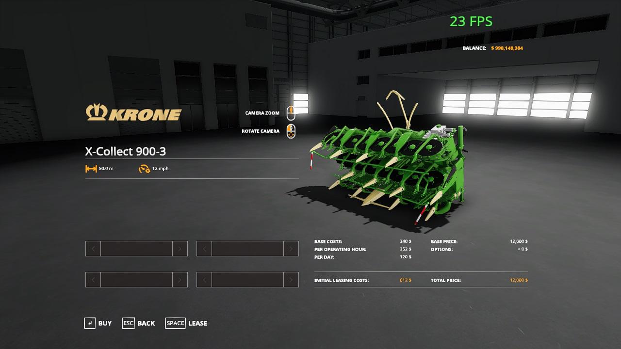 FS19 - Krone X Collect 50 Meter V1.0