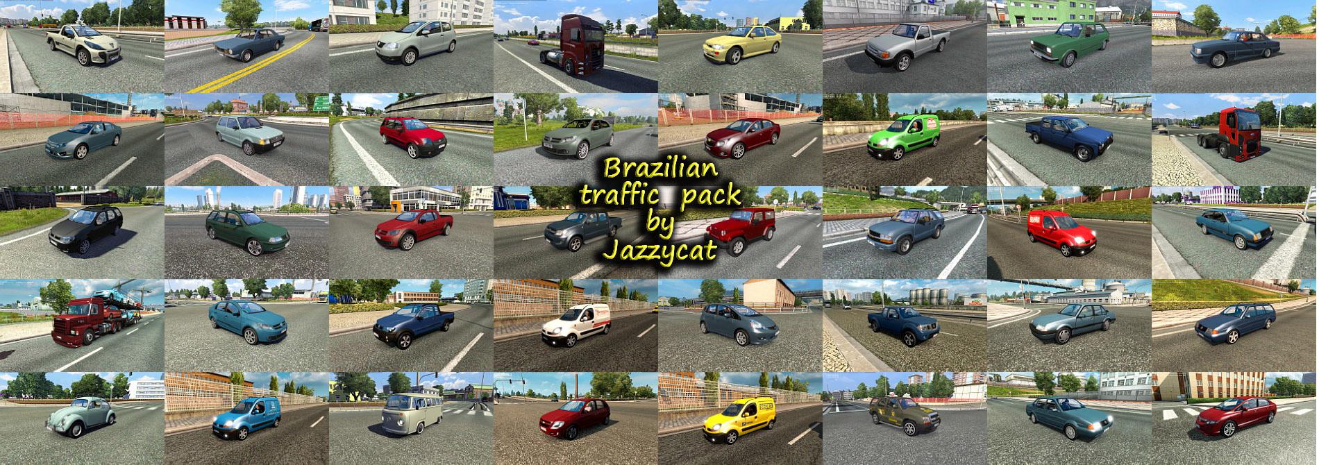 Brazilian Traffic Pack v2.9 by Jazzycat (1.39.x) for ETS2
