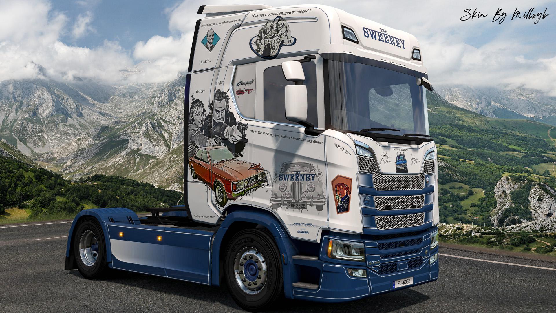ETS2 - The Sweeney NG Scania Skin V1.0 (1.36.x)