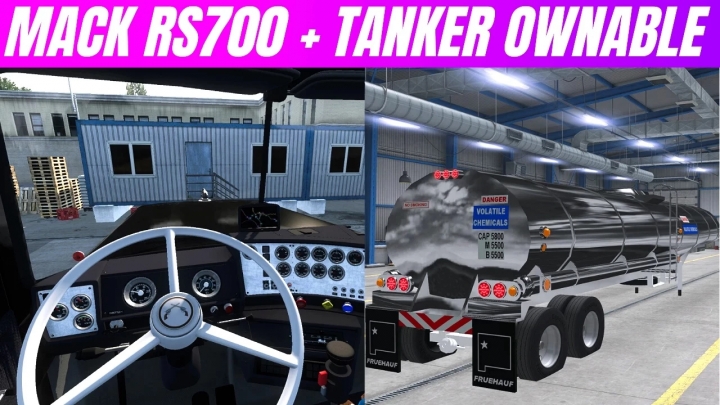 ATS - New Mack RS700 + Tank Trailer (1.41.x)