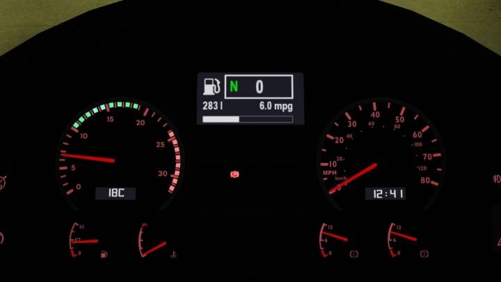 ETS2 - Man Tga Custom Dashboard V1.1 (1.40.x)