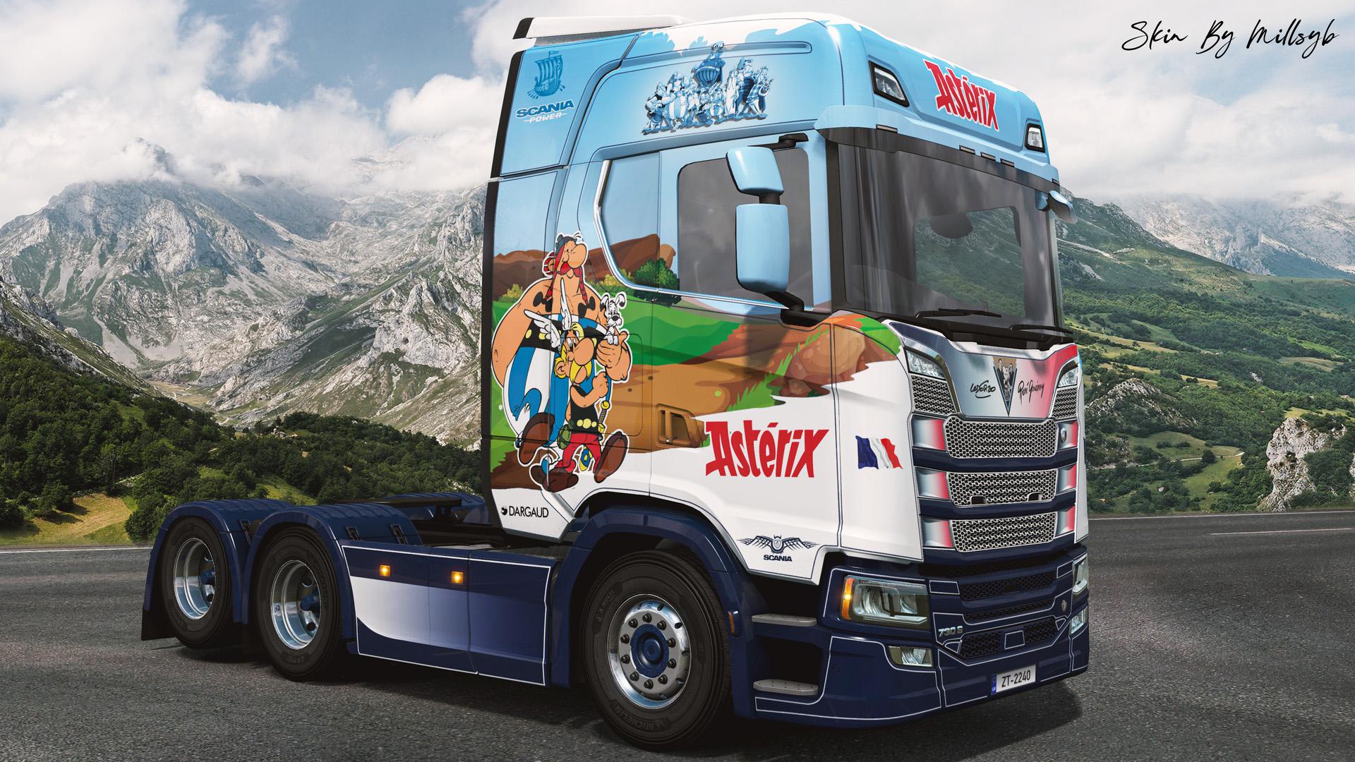 ETS2 - Asterix NG Scania Skin V1.0 (1.37.x)