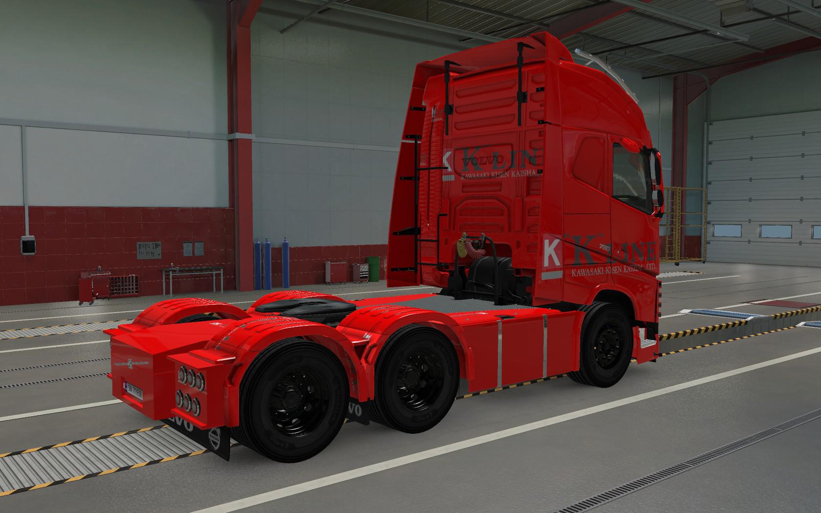 ETS2 - Volvo FH16 2012 K-Line Red Skin (1.37.x) | Euro Truck Simulator ...