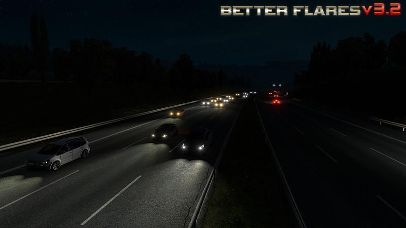 ETS2 - Better Flares Addons for Jazzycat Packs (1.37.x)