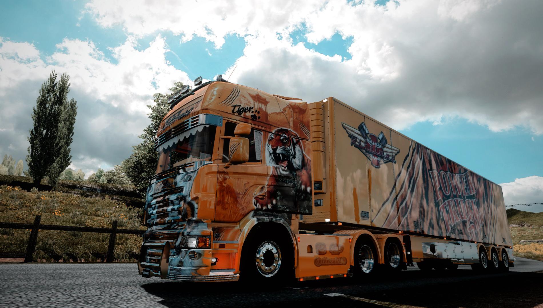 ETS2 - Scania Ristima Tiger V8 And Trailer (1.36.x)