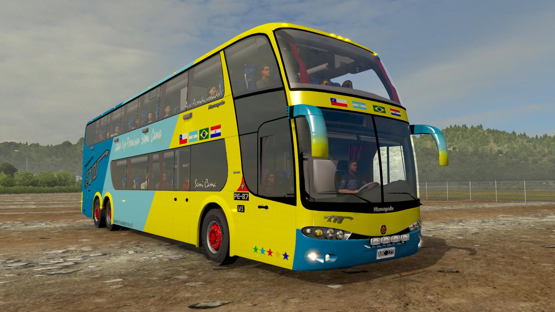 ETS2 - Marcopolo G6 1800 DD 6X2 Bus Mod (1.37 - 1.38)