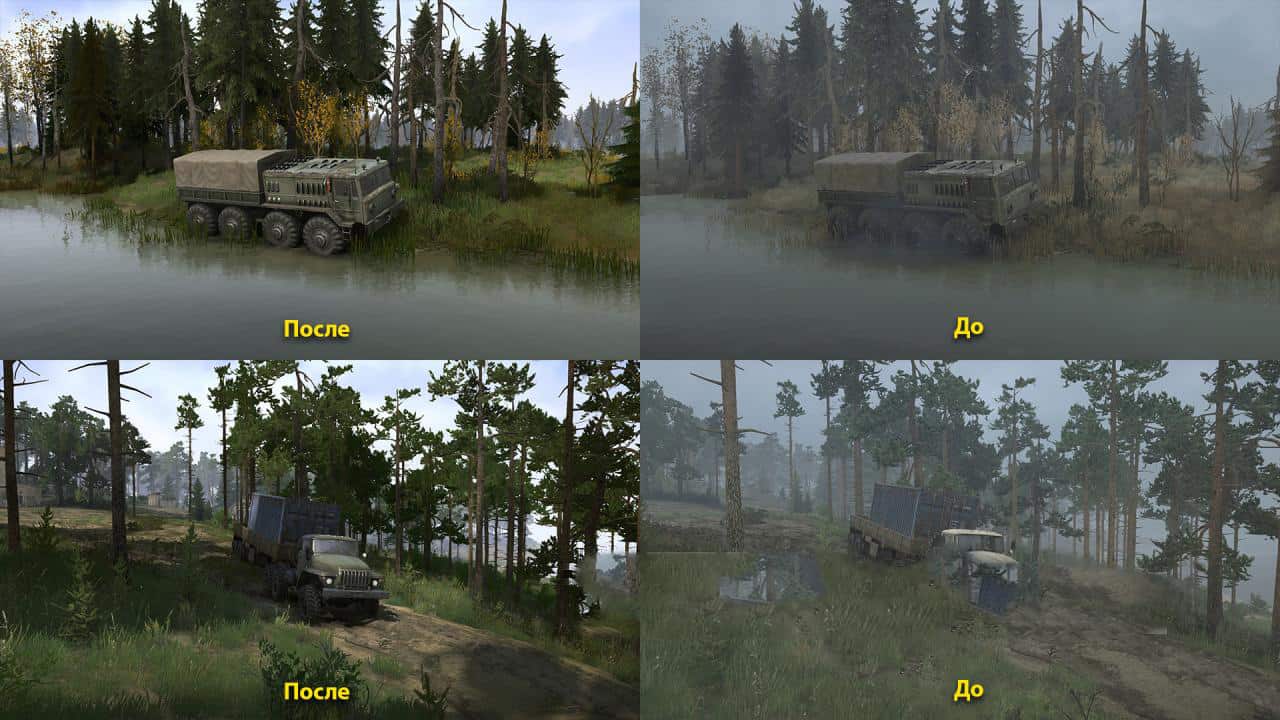 Spintires:Mudrunner - Realistic Graphics Adega Mod Pack V1.5