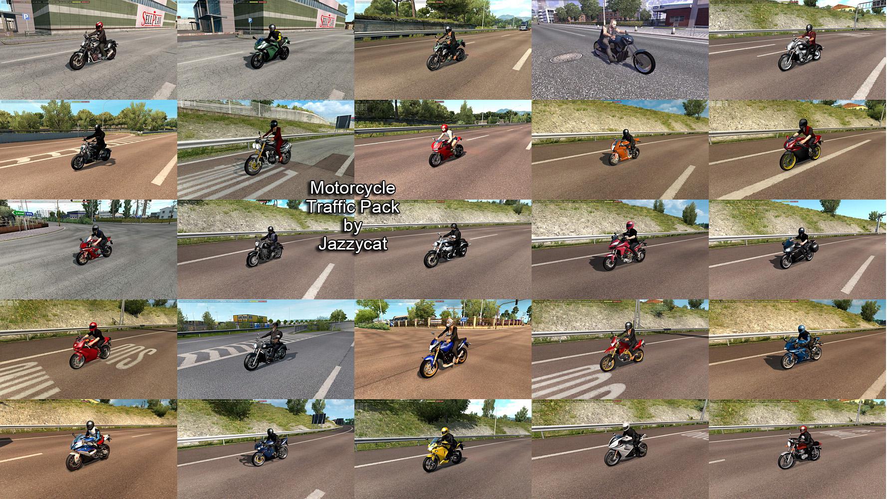 ETS2 - Motorcycle Traffic Pack V3.8 (1.36.x)