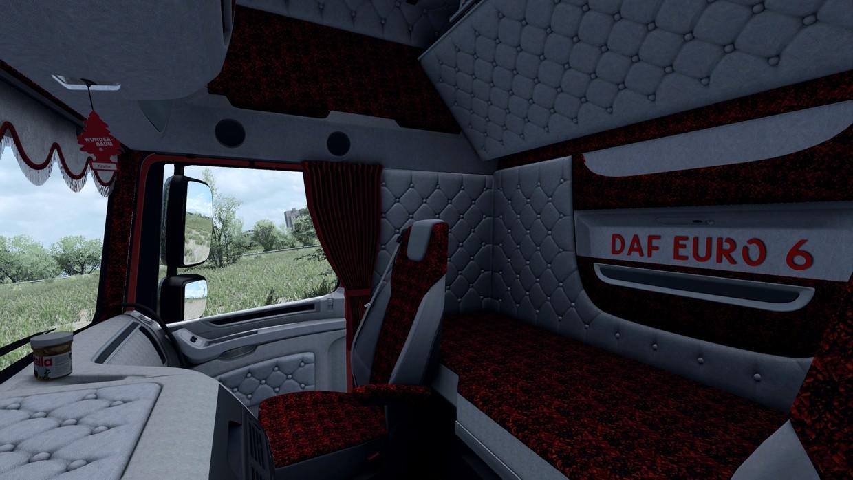 Ets2 Daf Xf 106 Holland Style Interior Red Pluche 1 36 X