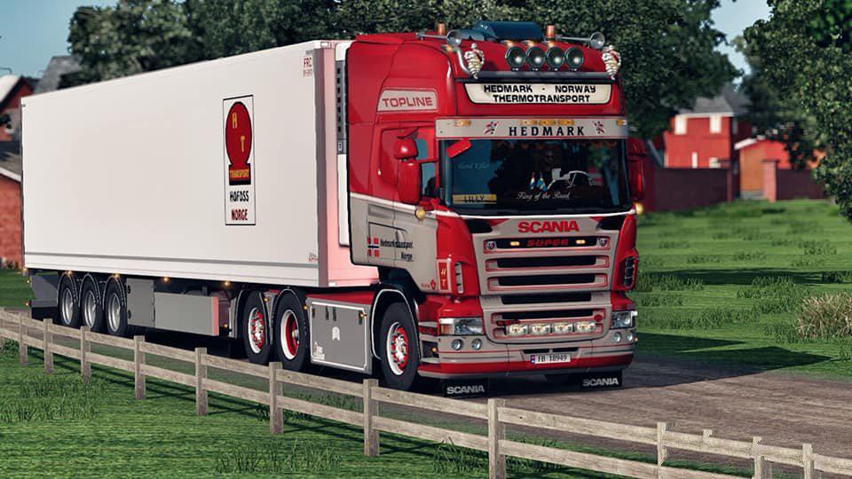 ETS2 - Scania RJL R500 Hedmark Transport Skin V1.0 (1.36.x)
