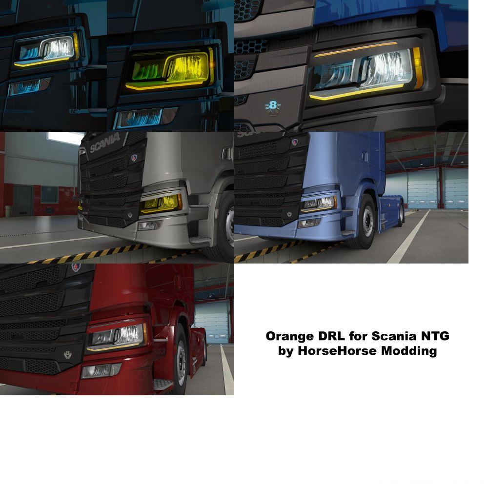 ETS2 - Orange DRL for Scania Next Gen (1.35 - 1.39)