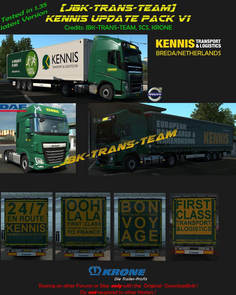 ETS2 - JBK Kennis Update Pack V1 2019 (1.35+)