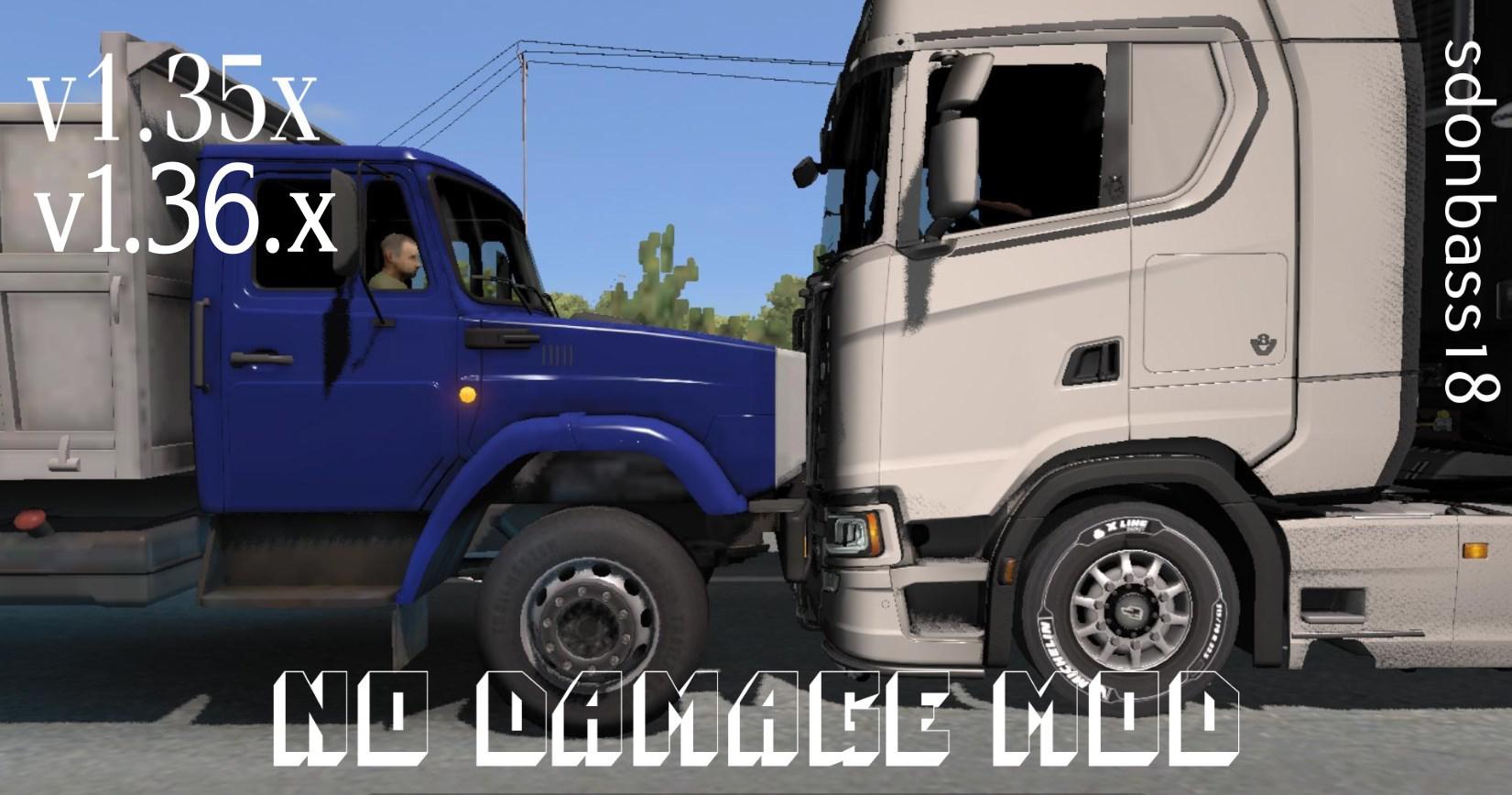 ETS2 - No Damage Mod V2.0 (1.36.x)